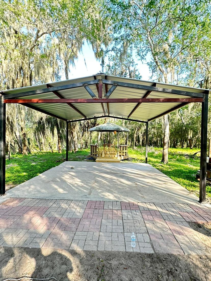 Residential Gazebo - Residential steel fabrication project